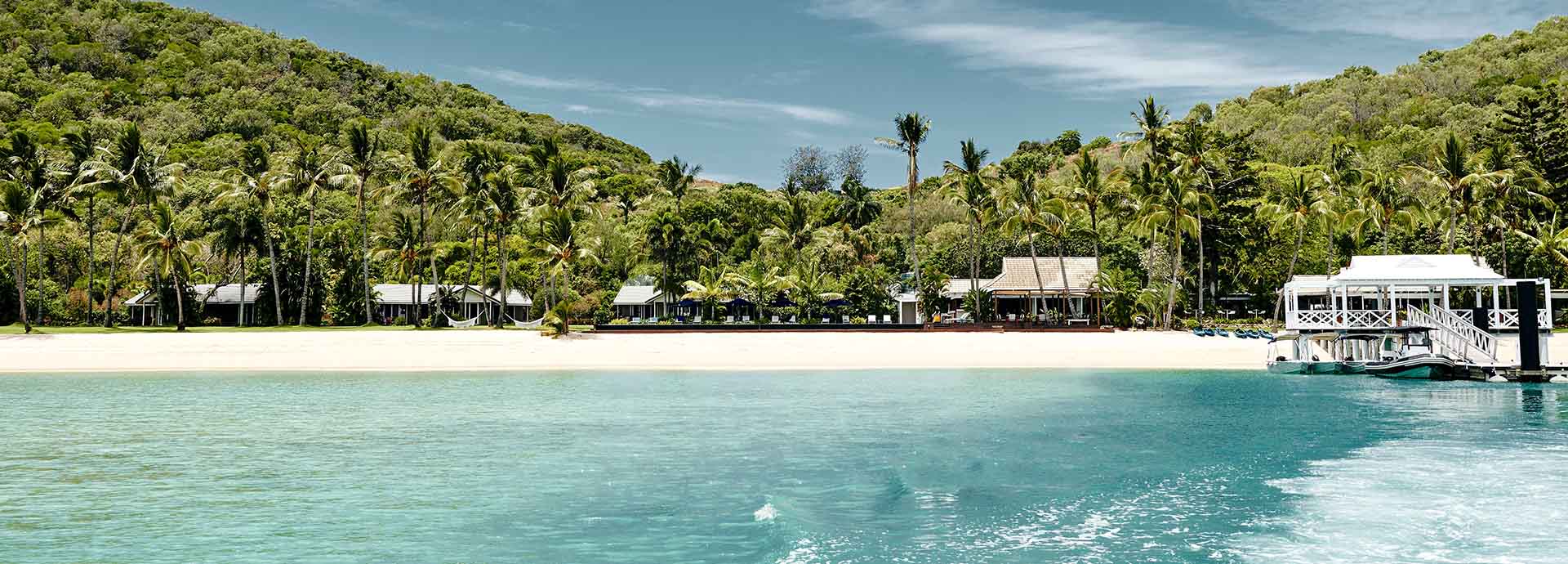 Luxury chalets located by the water's edge at Orpheus Island Lodge in Queensland