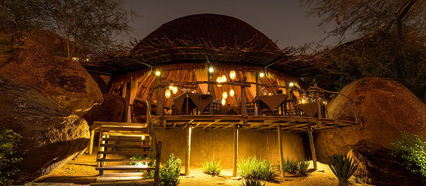 Camp Kipwe's Dining Area At Night