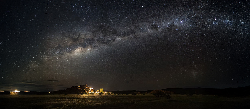 Camp Kipwe at night beneath the milky way