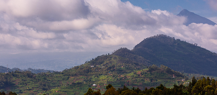 Panoramic view of Volanoes National Park, Rwanda
