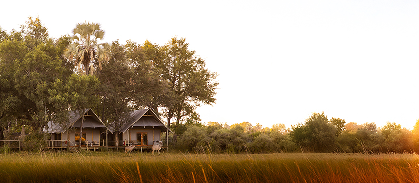 Wilderness Chitabe Lediba Camp at sunset