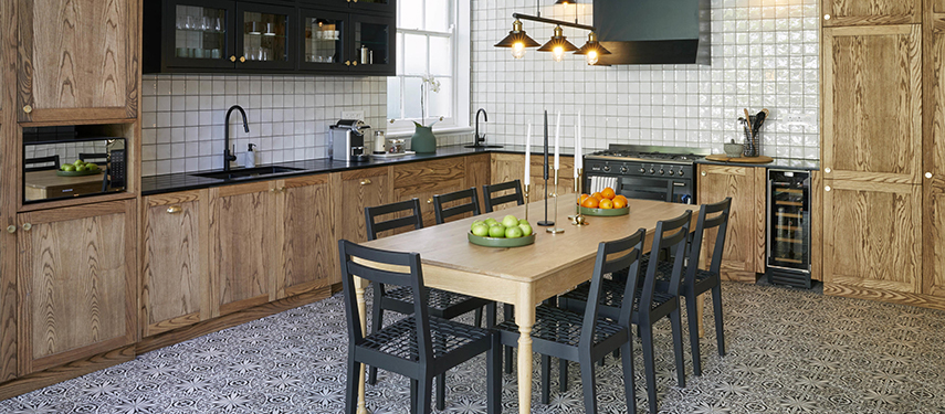 Cosy farmhouse-style kitchen at a private residence in Cape Town